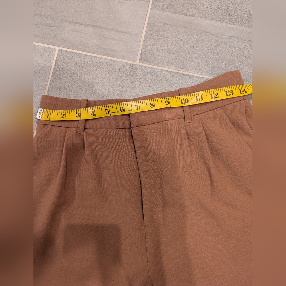 Abercrombie & Fitch Tailored Wide Leg Pants In Brown - Picture 2 of 6